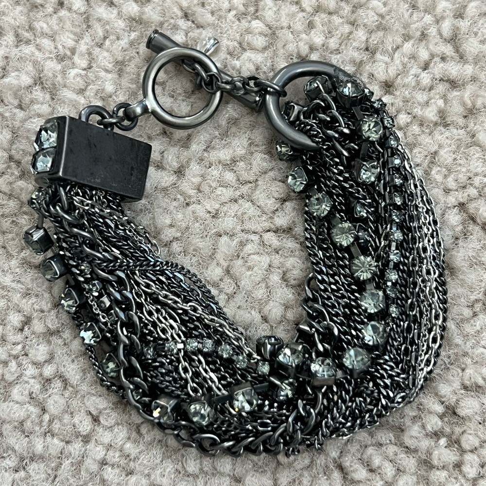 Kenneth Cole Elegant Silver-Tone Multi-Chain Bracelet